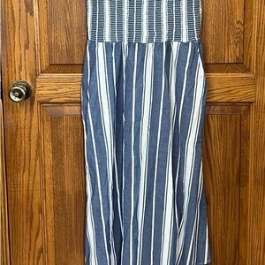 Old navy mid length striped dress M medium